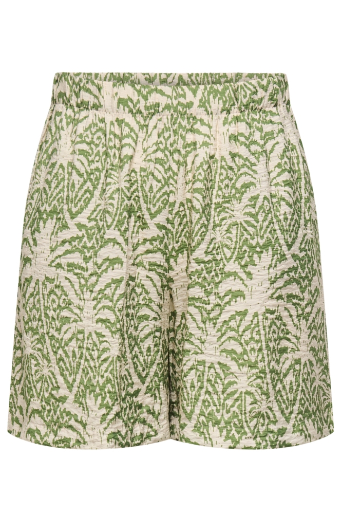 JDYTROYA LIFE MW SHORTS WVN DIA 15347221 KALE/02-25-07 TAPIOCA PALM TREE